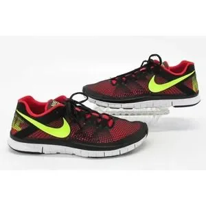 Nike Black Red Running CrossFit Shoes Free 3.0 Mens Size 9 Light Use Fast Ship Men main image 3